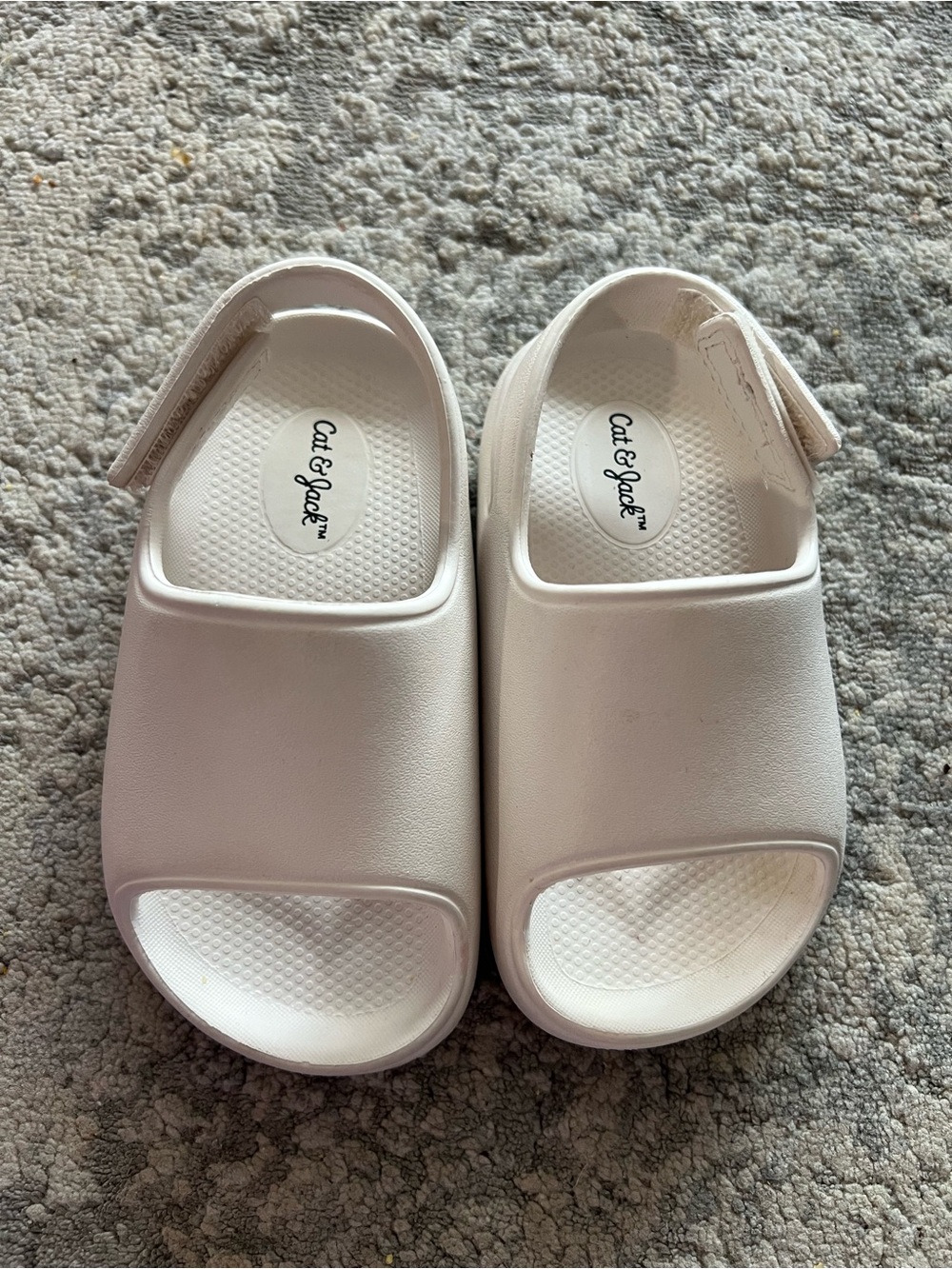 Cat & Jack White Kids' Slide Sandals with Back Strap